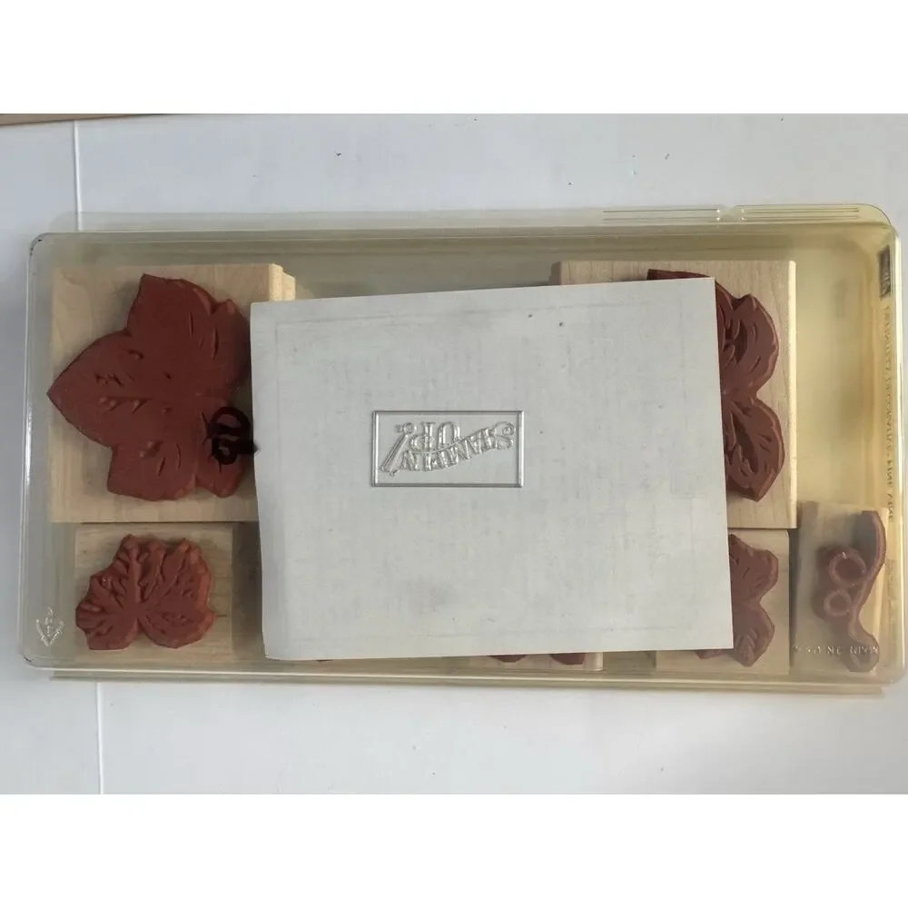 Stampin Up! 2000 Decorative Decorative Fine Vine Rubber stamp Wood Vintage #DR